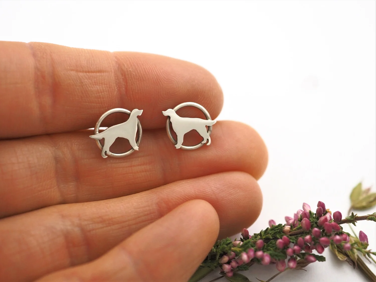 Kolczyki setter irlandzki