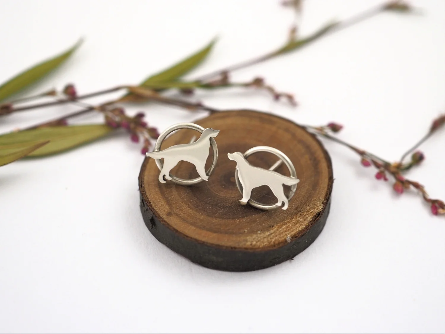 Kolczyki setter irlandzki