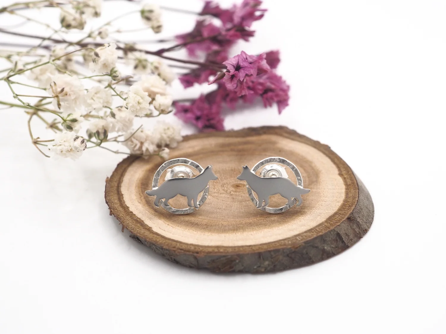 Kolczyki owczarki niemiecki