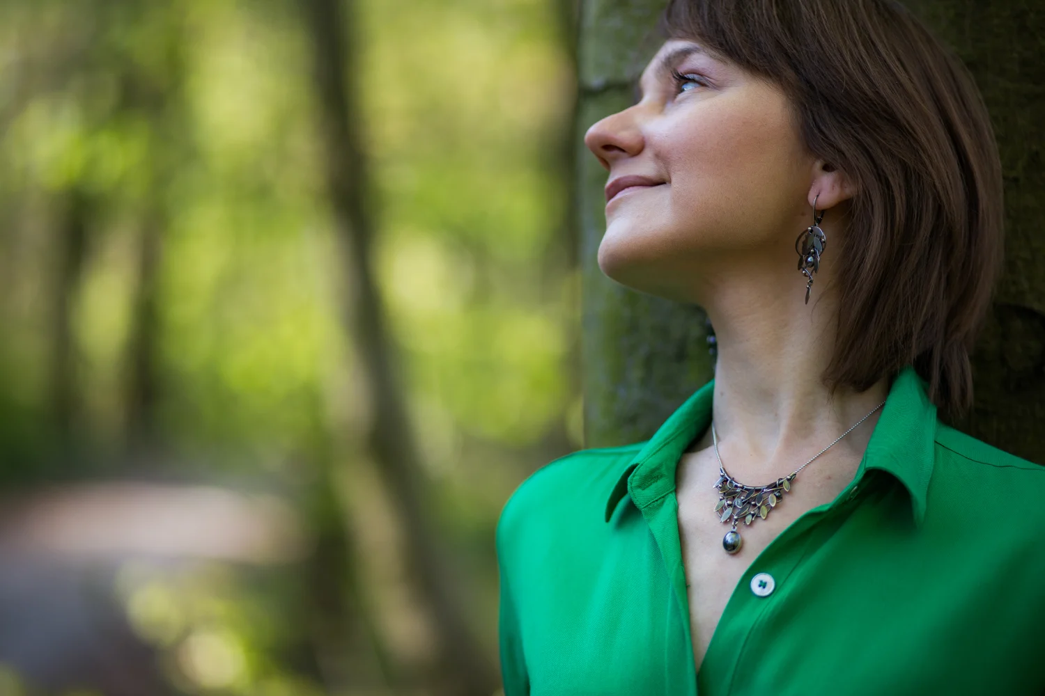 Naszyjnik z owocem czarnego bzu